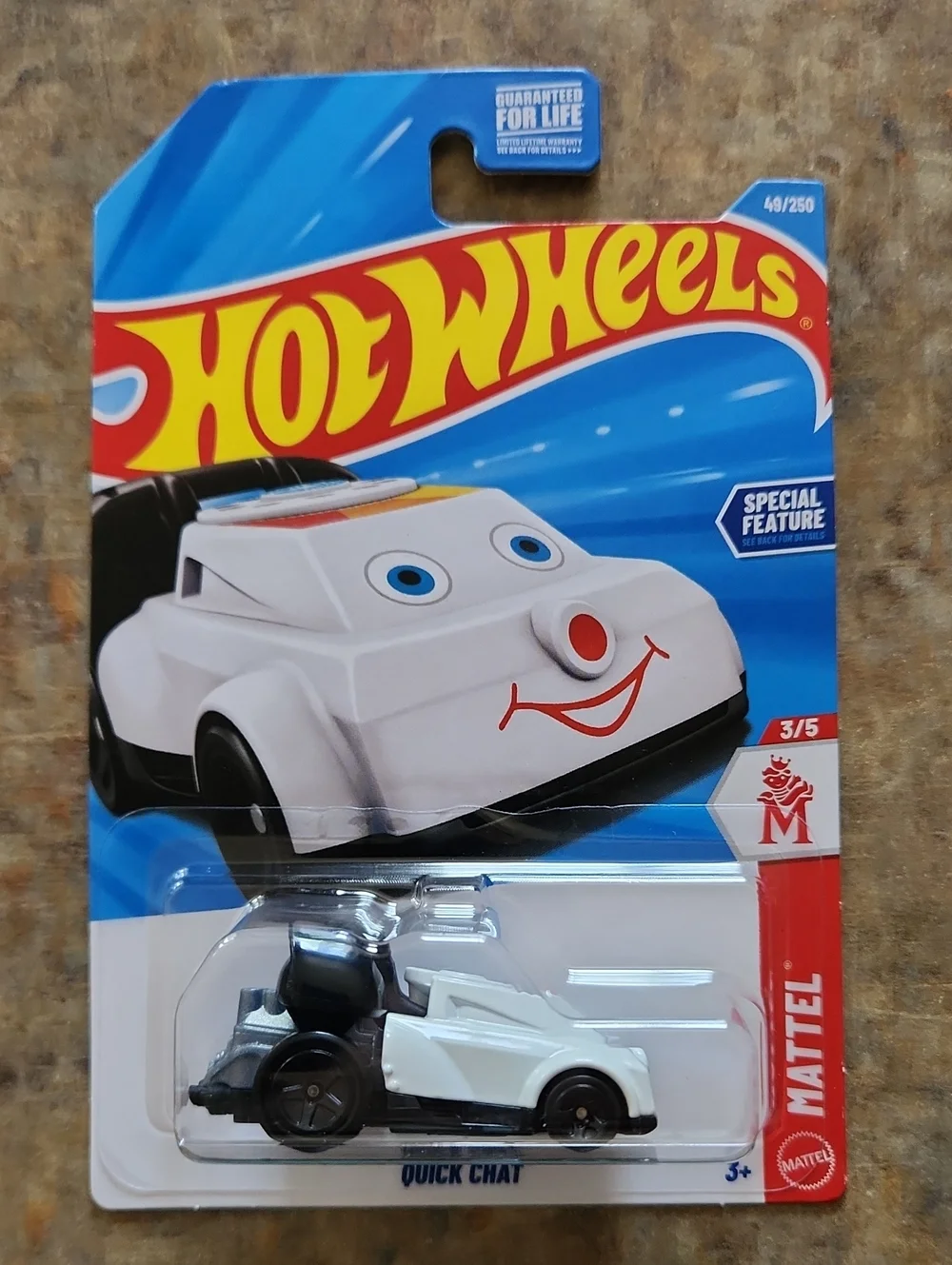 Quick Chat Kids Toy Car - White with Blue and Red Accents